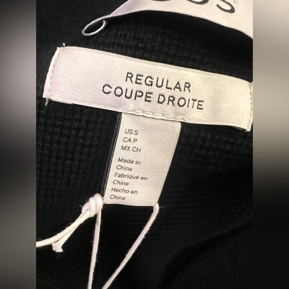 COS Colour-Block Panelled Wool Cardigan Dark Blue Black Size Small Mens New - Picture 11 of 16